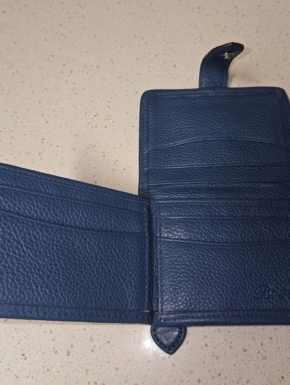 Brighton French Blue Leather Bellissimo Heart Small Wallet